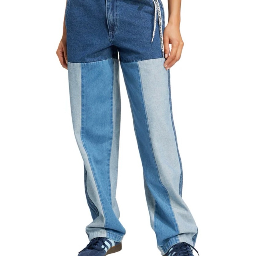 Adidas Blue Straight Leg Jeans Classic Denim